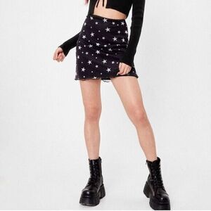NASTY GAL BLACK MESH MINI SKIRT